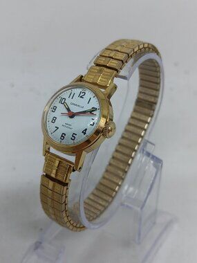 VINTAGE 1973 Caravelle N3 Easy Reader Women's 22 mm Manual Wind Gold Tone Watch
